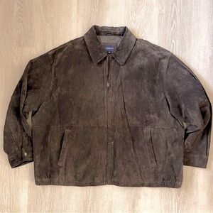 Harbor Bay Brown Suede Leather Jacket 4X Big